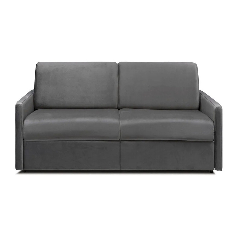 Vente-unique Schlafsofa Calife in Anthrazitgrau mit Samtbezug, Breite: 150 cm - Bild 2