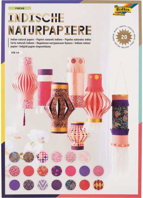 Indische Naturpapiere Punjab in Multicolor im A4 Format - Bild 1