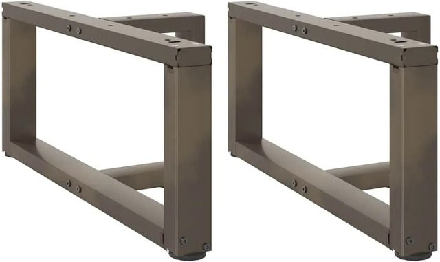vidaXL Couchtischbeine T-Form aus Stahl, 2 Stück, Naturstahl, B/T/H: 70 x 25 x 30-31 cm - Bild 1