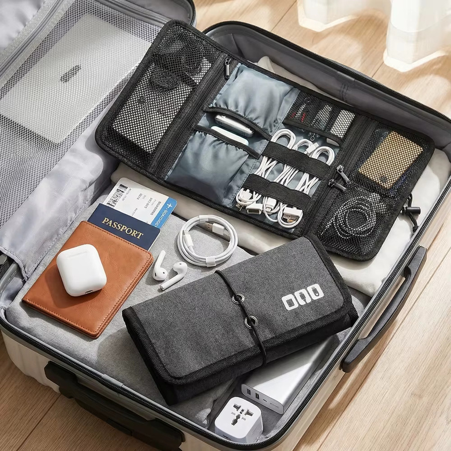 ValueWin Tech-Organizer-Tasche zur Kabelaufbewahrung für Reise-Elektronikzubehör in Schwarz oder Grau - Bild 6