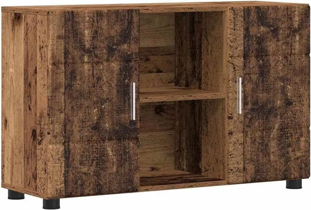 vidaXL Sideboard FLORIN in Altholz-Optik, braun, B/T/H: 88,5 x 30,5 x 55,5 cm - Bild 1