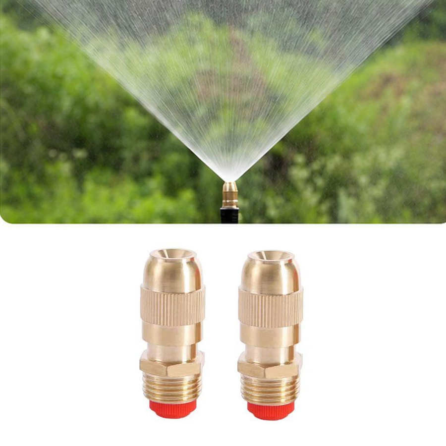 2 Stück DGchenhong Messing-Zerstäubungsdüse mit G1/2 Zoll Außengewinde in Gold für die Gartenbewässerung - Bild 4