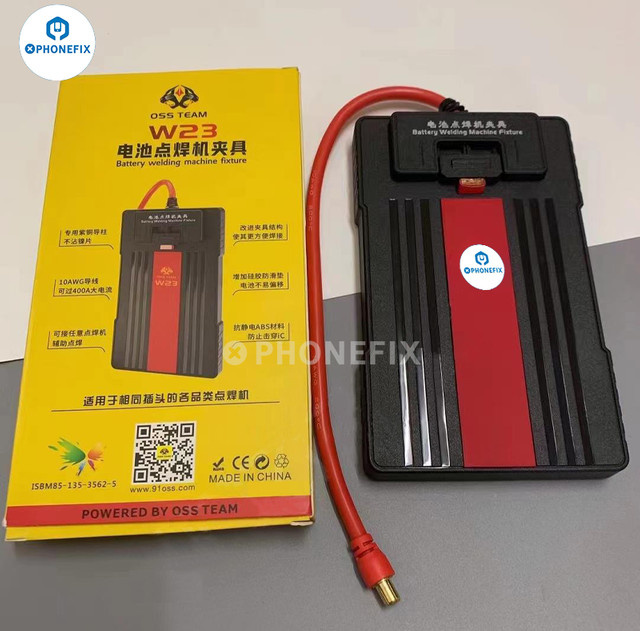 PHONEFIX W23 Professional Edition Akku-Punktschweißgerät in Schwarz mit universeller Halterung für iPhone X-14 Batterie-Reparaturen - Bild 1