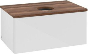 V&B Waschtischunterschrank Antao ohne Frontstruktur, Weiß, B/T/H: 80 x 36 x 50 cm - Bild 1