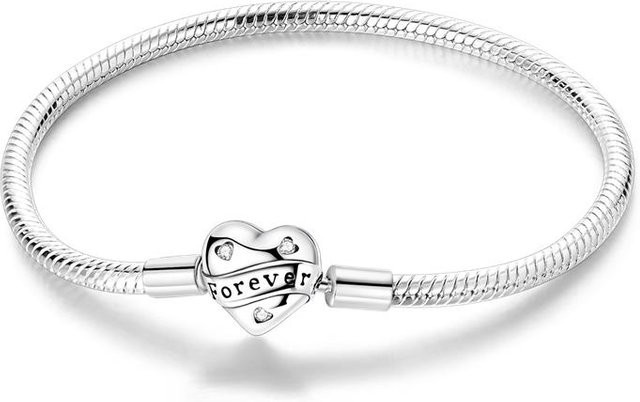Armband zjy8, 925 Silber, Herzförmig, Damen, 20 cm - Bild 1