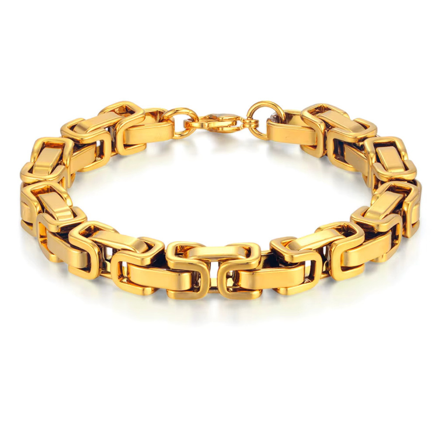 MAGIC ZONE Armband, Edelstahl, Gold, Herren, 7mm - Bild 1