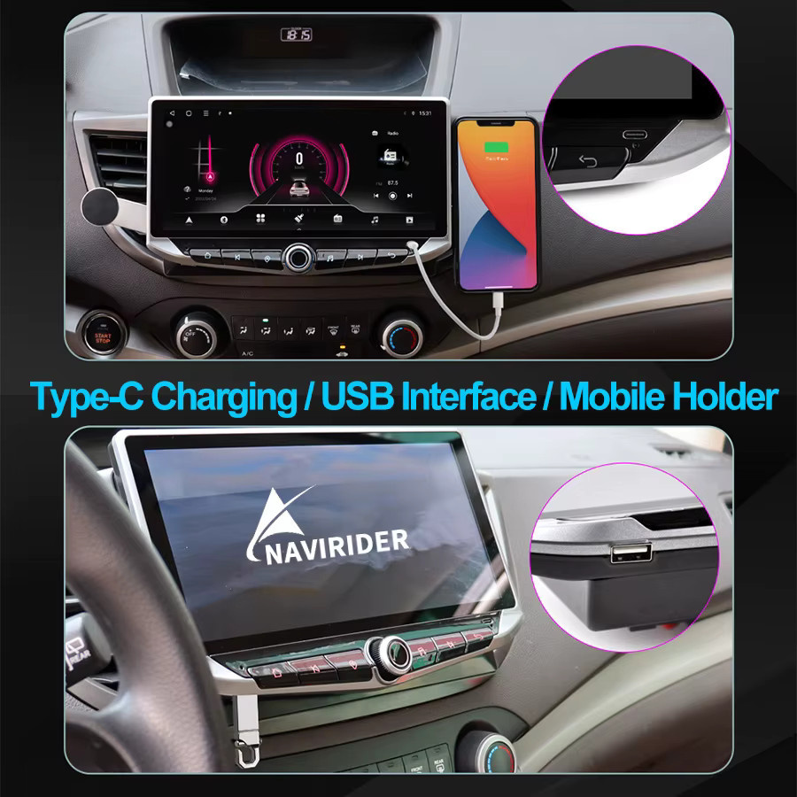 NAVIRIDER Android Multimedia Player mit 10,88 Zoll Display für Ford Transit Tourneo und Ecosport, CarPlay, GPS Navigation, Schwarz - Bild 5