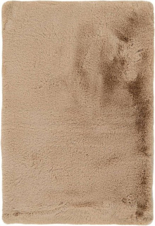 Kayoom Hochflorteppich Badematte Rabbit in Beige, B/H/L: 65 x 3,5 x 100 cm