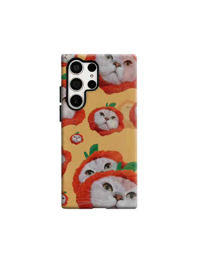 Stoßfeste Handyhülle mit Tomaten-Katzen-Collage für Samsung Galaxy S25 Ultra, S24 und S23 Ultra Plus in Multicolour - Bild 6
