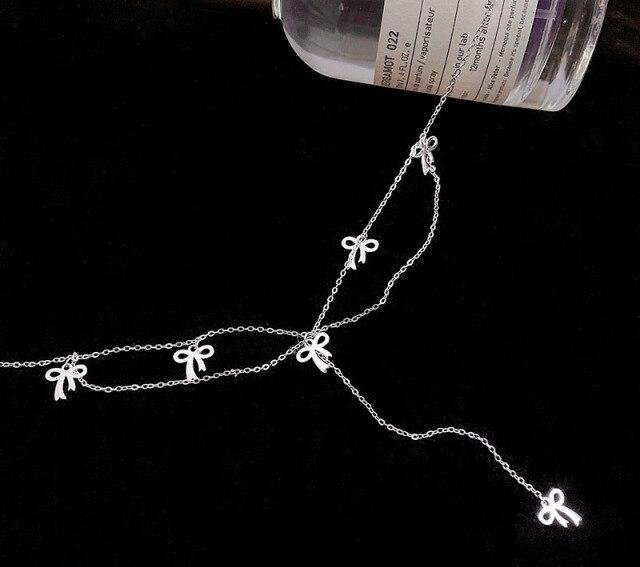 Halskette 925 Silber, Quaste, Choker, Damen - Bild 1
