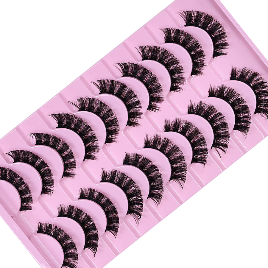JIEFUXIN Russische Streifenwimpern DD Curl, 30 oder 50 Paare, Unisex - Bild 5