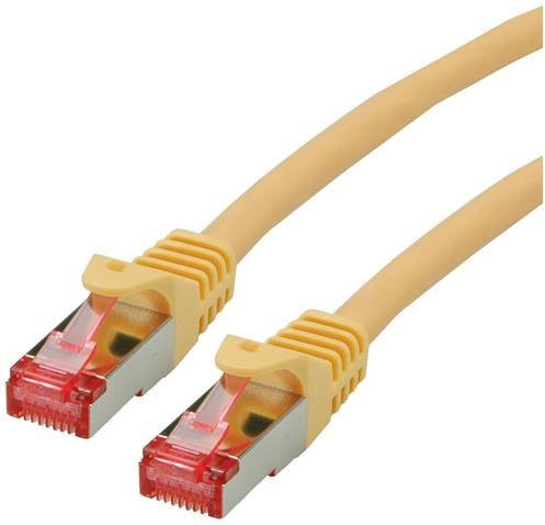 Roline RJ45 Patchkabel CAT 6 S/FTP Ethernet LAN Gelb 0,50 m - Bild 1
