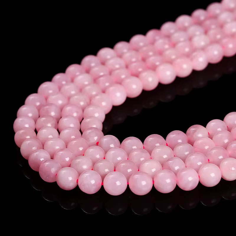 Rosa Quarz Perle, Glatte Runde Lose Spacer, 4-12mm - Bild 2