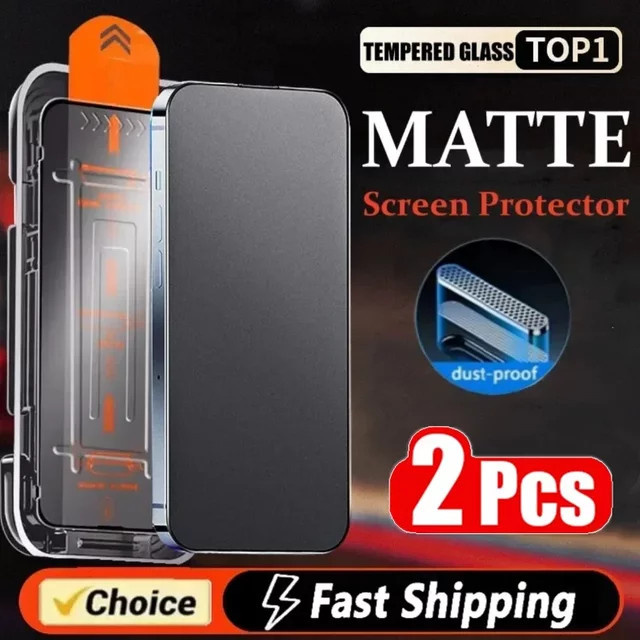 Arvin Displayschutzfolie Milchglas mit matter oleophober Beschichtung für iPhone 11, 12, 13, 14, 15, 16, 17 Pro Max und XR X, transparent - Bild 1