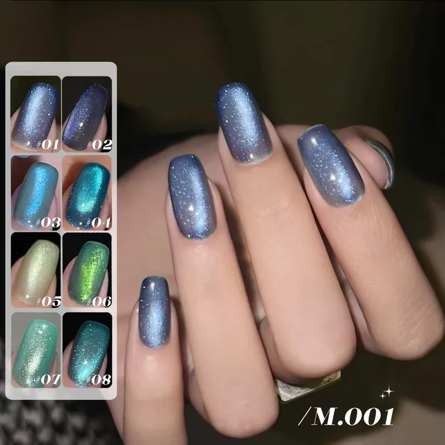 MIANEL Katzenaugen-Nagelgel, Blau, Schimmernd - Bild 1