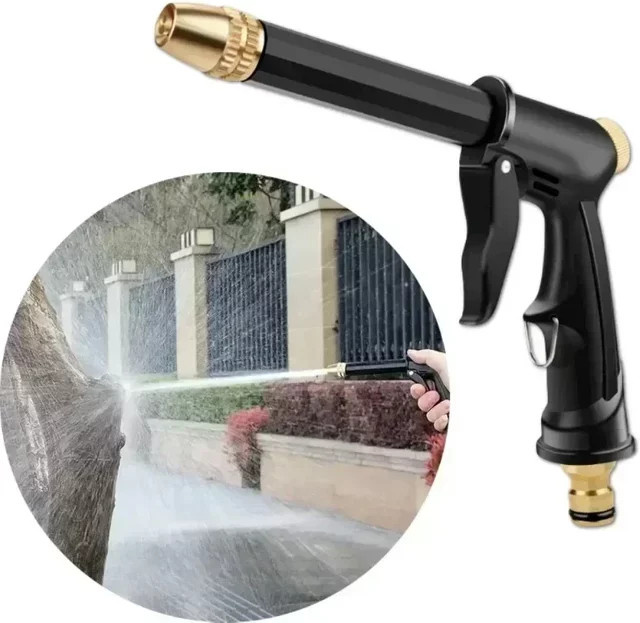 Garten Spritzpistole für Schlauch und Bewässerung in Schwarz - Bild 1