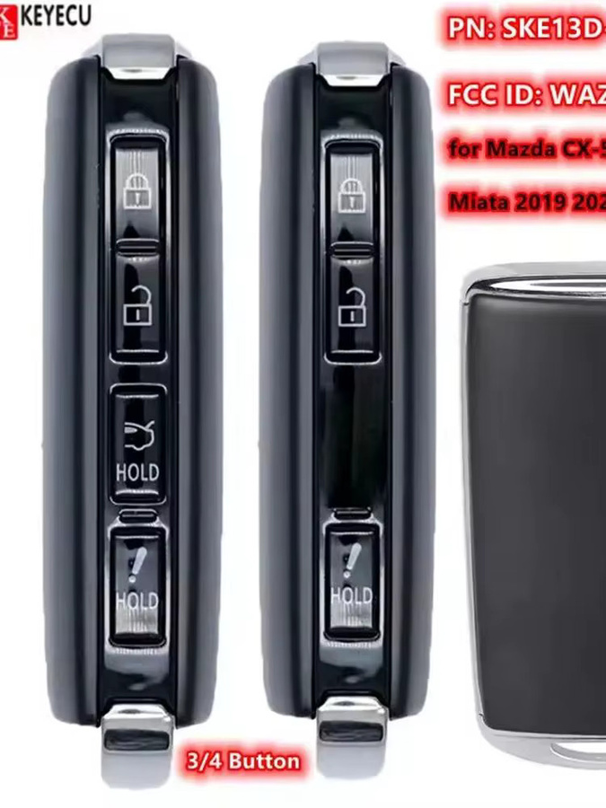 KEYECU Smart-Fernbedienungsschlüssel WAZSKE13D03 TAYB-67-5DYB in Schwarz mit 3/4 Tasten und 315MHz 4A für Mazda CX-5 CX-9 M6 MX-5 Miata - Bild 5