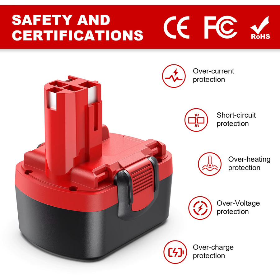 Powtree Akku 4000 mAh für Bosch BAT038 14,4 V NI-MH, kompatibel mit Bosch BAT040 BAT041 BAT140 BAT159 PSR GSR GWS GHO GDR GDS - Bild 2