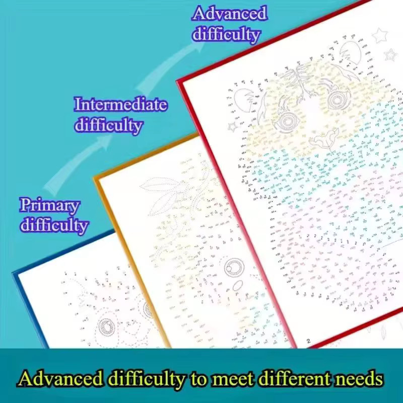 Magic Connect-the-Dots Labyrinth-Spielbuch mit 46 Seiten für Kinder, buntes Malbuch mit Tier-Motiven zum Konzentrationstraining und für logisches Denken - Bild 1
