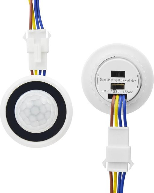 MALITAI Infrarot-Bewegungssensor PIR Induktionsdetektor für LED-Lampen und Deckenleuchten, Farbe: Weiß, Spannung: 110V-220V - Bild 1