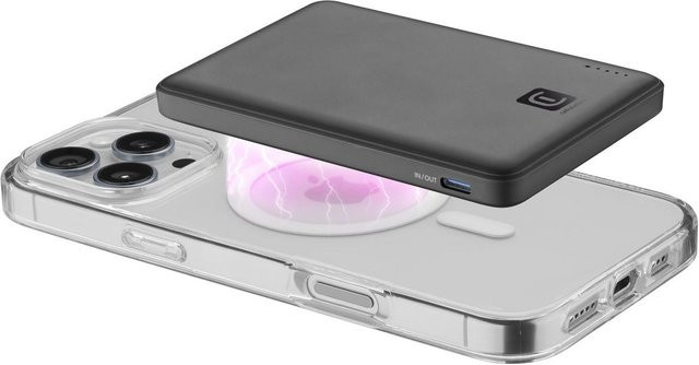CellularLine MagSafe Wireless Power Bank MAG 5000 Black mit USB-C - Bild 1