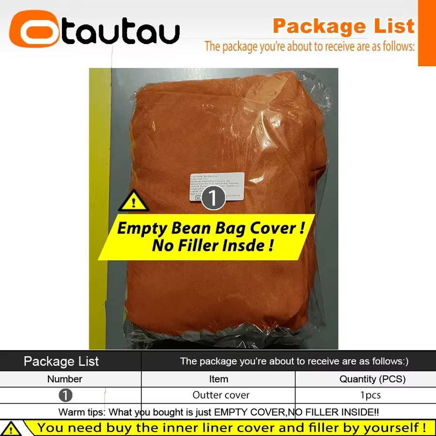 OTAUTAU Outdoor-Sitzsackbezug DD159 aus Chenille und Polyester, wasserabweisend, ohne Füllung - Bild 2