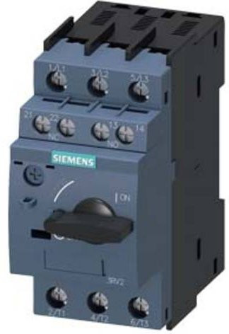 Siemens 3RV2011-0KA15 Leistungsschalter, Farbe: Grau, Einstellbereich: 0,9 - 1,25 A, Schaltspannung max.: 690 V/AC, B/H/T: 45 x 97 x 97 mm - Bild 1