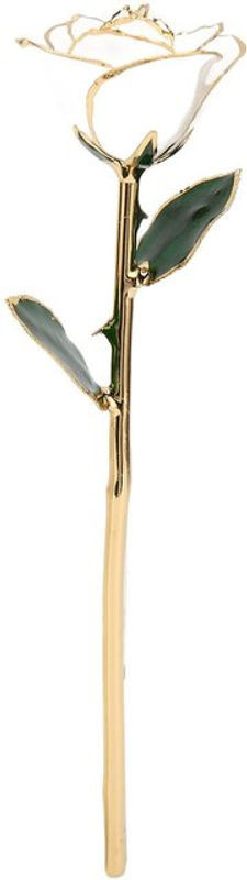 OutsideWorld Dekorative Goldene Rose mit Halterung aus Metall und Kunstharz für den Valentinstag - Bild 1