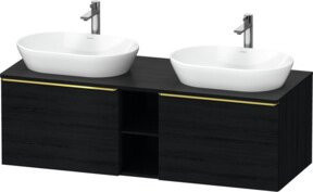 Duravit Waschtischunterschrank D-Neo Wandhängend Schwarz Matt B: 140 cm, H: 45,9 cm, T: 55 cm - Bild 1
