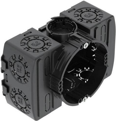 OBO Bettermann Elektronikdose Schwarz, Durchmesser: 60 mm, Tiefe: 46 mm, 10 Stück - Bild 1