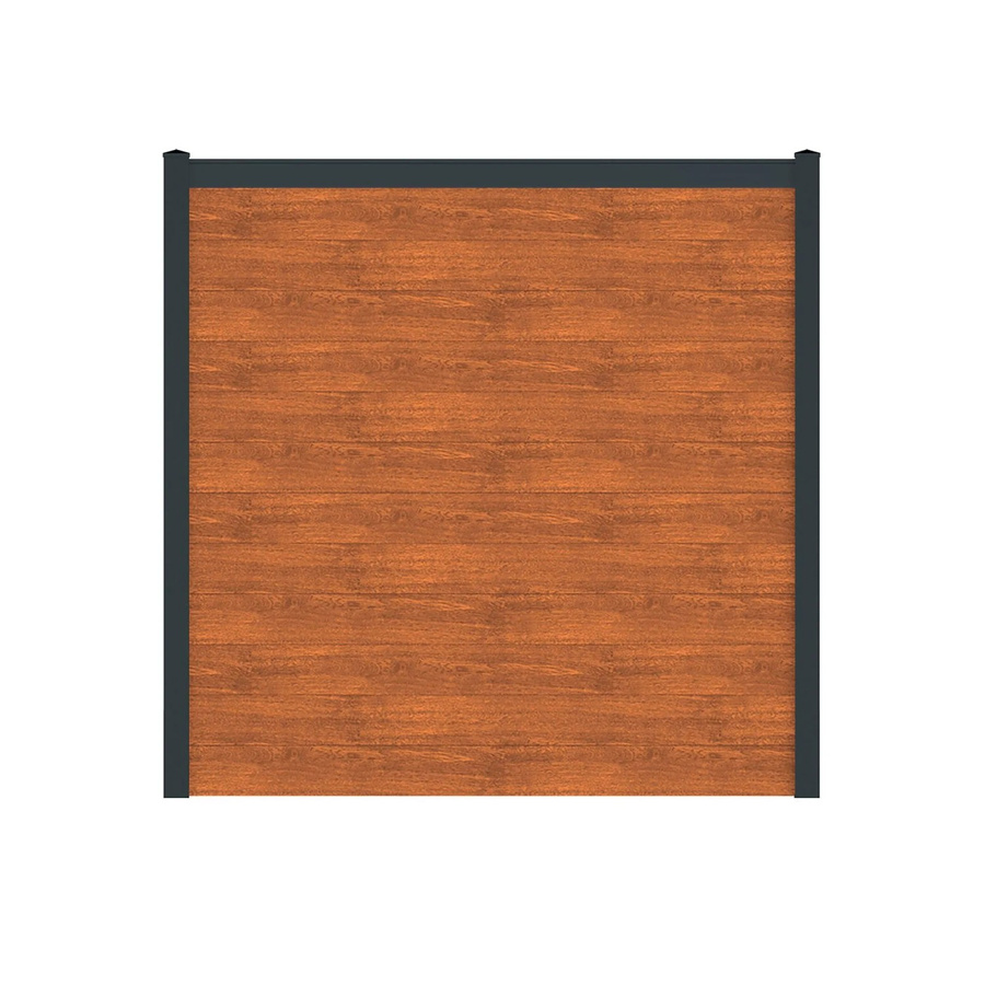 Vidual Sichtschutzzaun Snap 140 aus Aluminium in Light Oak, blickdicht, zum Aufdübeln, Höhe: 175 cm, Länge: 15,99 m - Bild 2