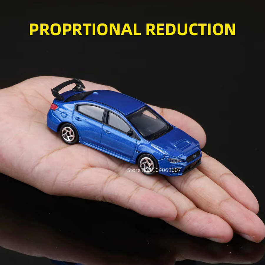 XMD Impreza WRX STI Sportwagen, Spielzeugmodell, 1:64, Metall, Gelb - Bild 2