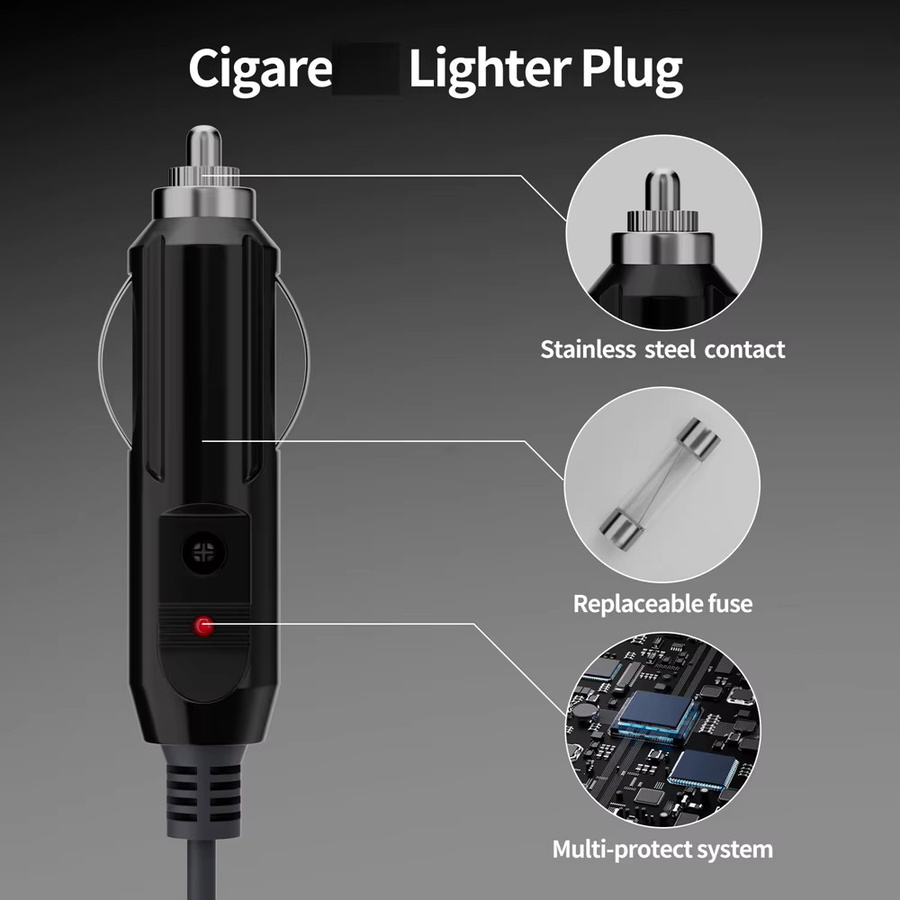 SZKOSTON Elektrisches Verlängerungskabel für Starlink Mini, 18 AWG DC-Fahrzeugschnittstelle, Schwarz - Bild 3