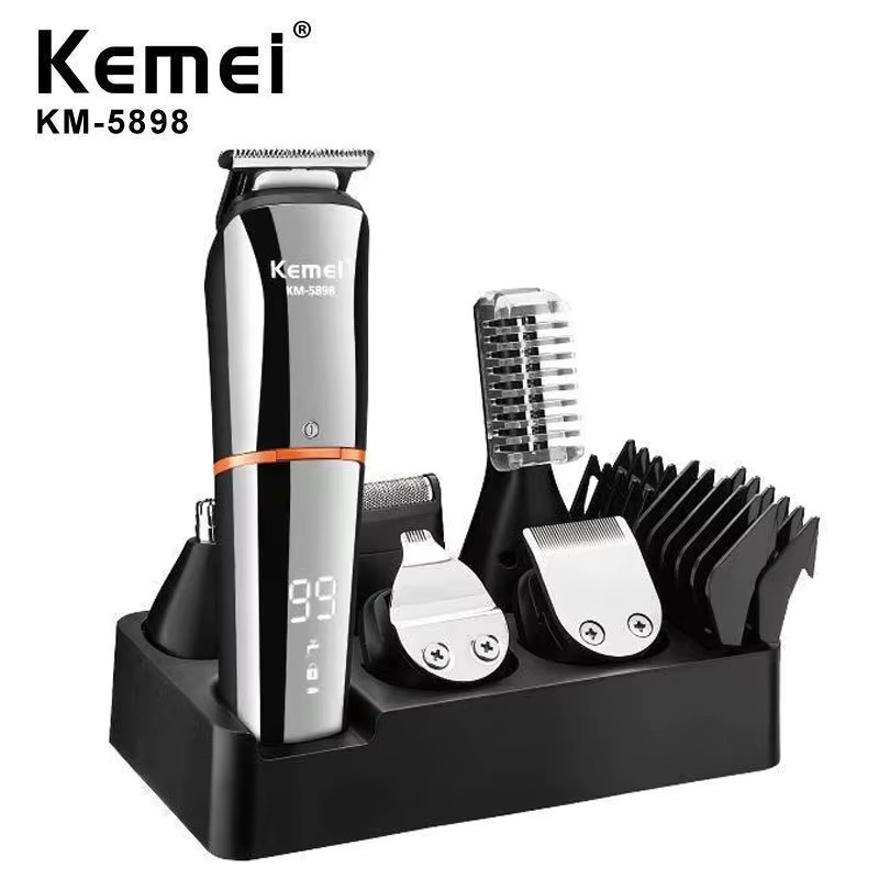 Kemei KM-5898 All-in-One-Haarschneider für Herren, Schwarz - Bild 5