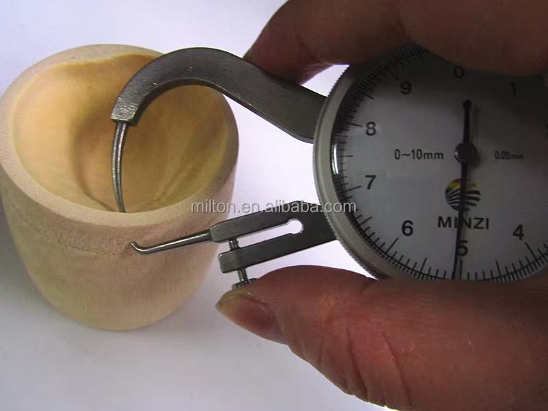 ETOPOO Messuhr-Dickenmessgerät mit Messbereich 0-10mm und Genauigkeit 0,05mm in Silber - Bild 4