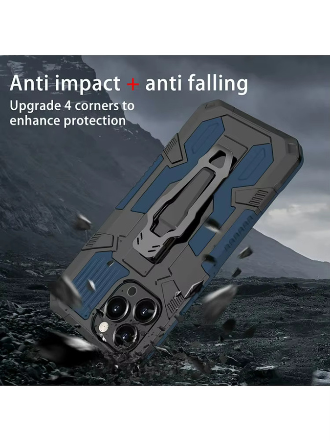 Stoßfeste Schutzhülle mit Rückenclip und Anti-Fall-Mechanismus für Apple iPhone 17, 16, 15, 14, 13, 12, 11 Pro Max und XR XS Max in Grün - Bild 6