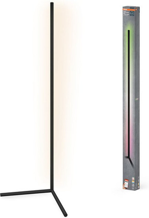 Osram WIFI LED Stehleuchte RGBW in Weiß, dimmbar, 10W, 600lm, Höhe: 140 cm, Smart Corner Lampe mit App- und Sprachsteuerung für Alexa und Google Assistant