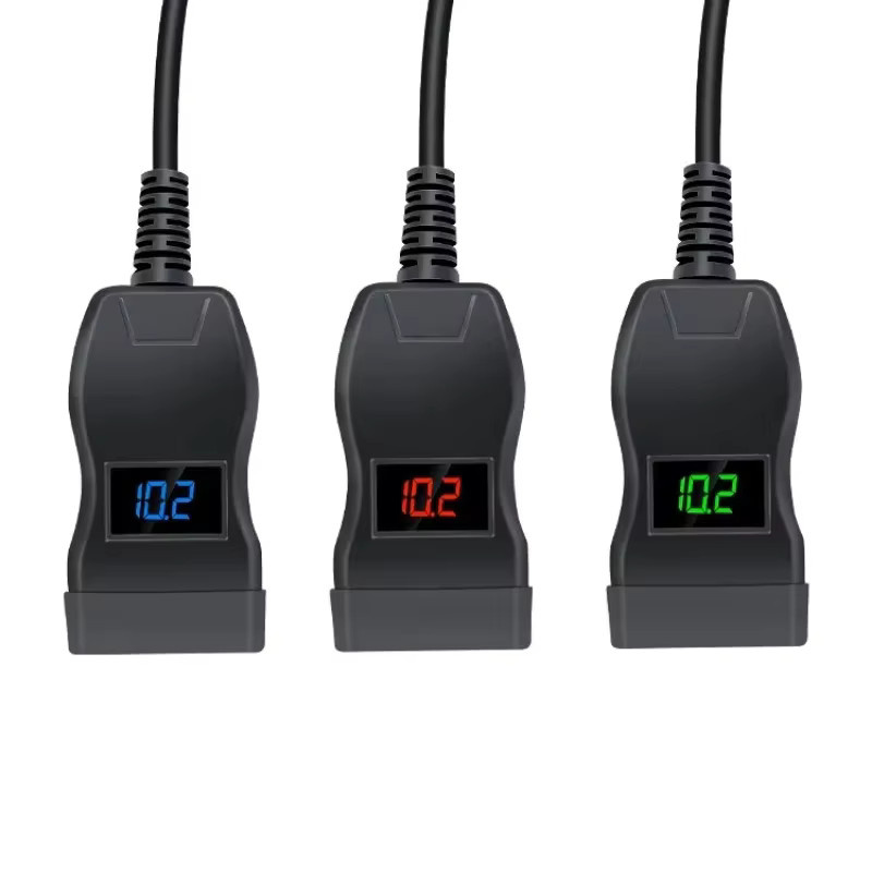 Motorrad USB-Ladegerät mit Dual-Port-Schnellladefunktion, USB-C, digitalem Voltmeter und Schalter, wasserdicht, Schwarz-Rot - Bild 3