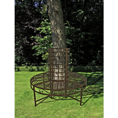 Garden Pleasure Baumbank Larissa aus Metall in Braun, B/H/T: 120,5 x 112 x 60 cm - Bild 3