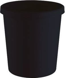 Papierkorb Helit The Green German in Schwarz aus Recyclingkunststoff mit 18 l Volumen, Durchmesser: 31,5 cm, Höhe: 33,1 cm - Bild 1
