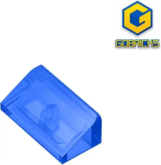 Gobricks GDS-661 Slope 30 1 x 2 x 2/3, Zubehör, Blau - Bild 1