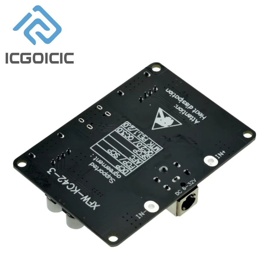 ICGOICIC 3-Port-USB-Lademodul mit USB-A und USB-C in Schwarz für 12 V/24 V DC-Eingang und 5 V Ausgang für Auto, Wohnmobil oder Solarstromversorgung - Bild 2