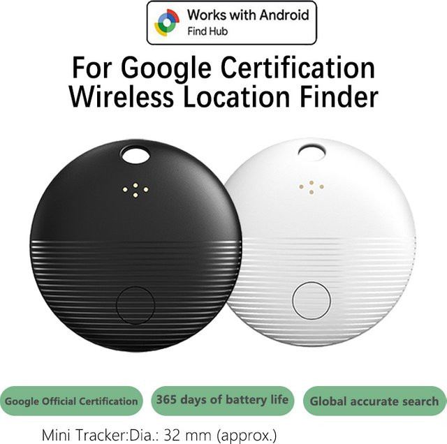 leapii Tracker-Tag Smart Tag in Weiß kompatibel mit Google Find My Device App für Android als Schlüssel- und Gegenstandsfinder für Gepäck, Rucksack und Koffer - Bild 1