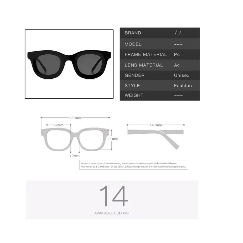 Samjune Sonnenbrille, quadratisch, Vollrand, Kunststoff, Damen - Bild 2