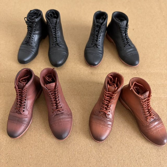 MAK Männliche Schnür-Gummistiefel, Zubehör, Maßstab 1/6, Braun - Bild 1