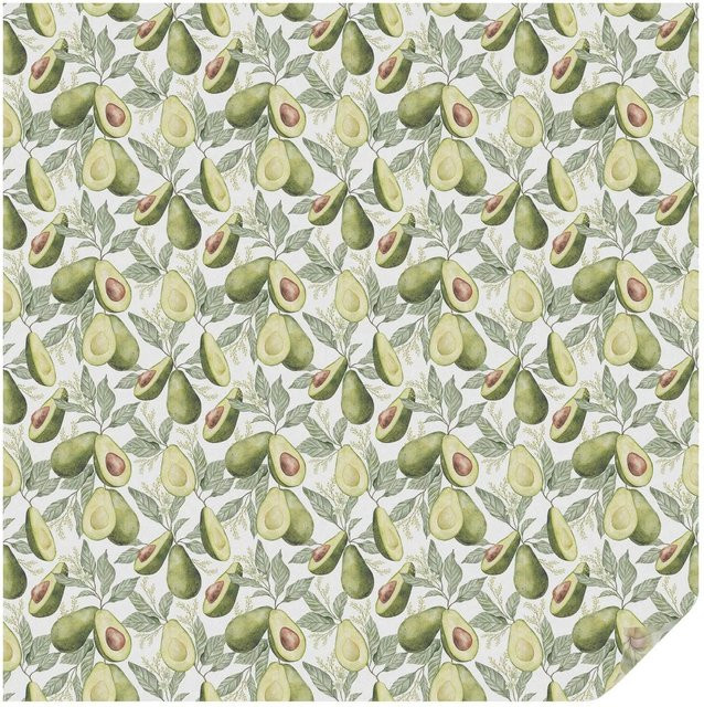 Tulup Fensterfolie Avocadoblätter Sichtschutz selbstklebend, Grün, B: 100 cm x H: 100 cm - Bild 1
