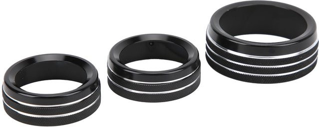 Igeteck Zierringe für AC Audio Schalterknopf in Schwarz als Ersatz für Dodge Charger und Challenger 2015-2019 - Bild 1