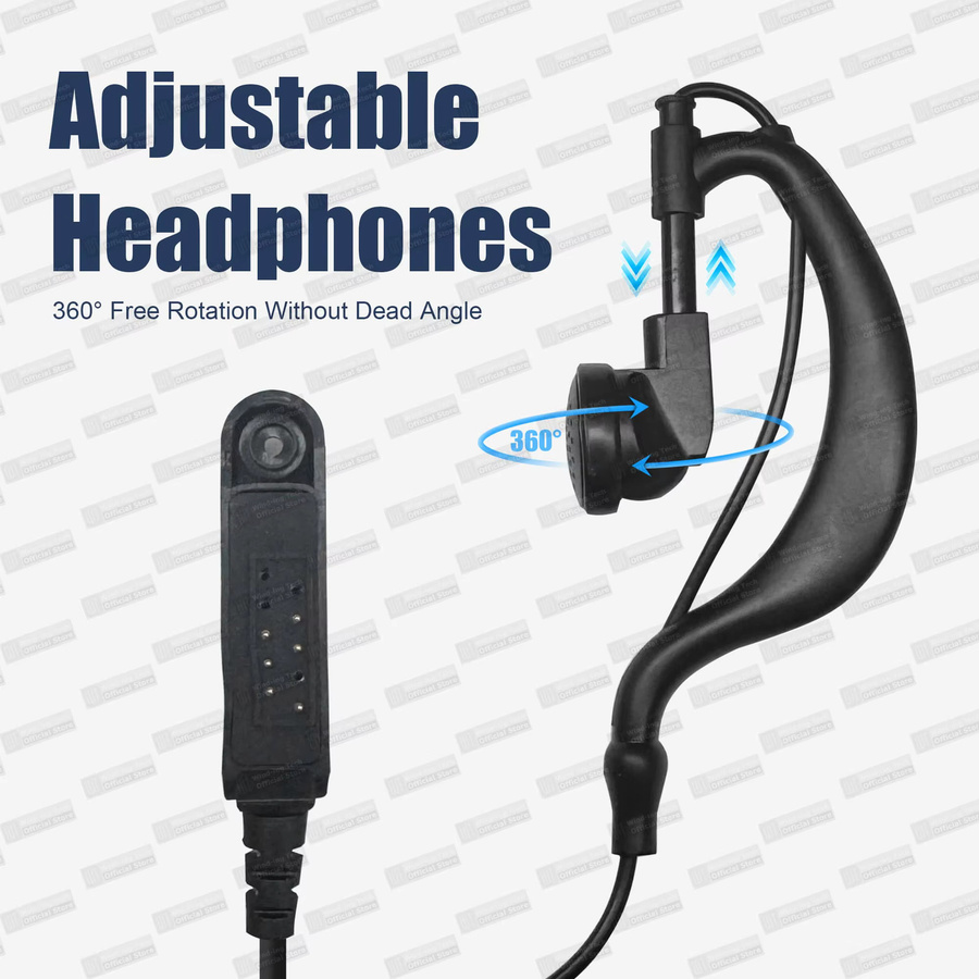Baofeng UV-9R Serie Wasserdichtes Walkie Talkie Headset UV68 Pro Max V2 Kopfhörer in Schwarz - Bild 3