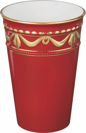 KPM Champagnerbecher in Rot und Gold - Bild 1
