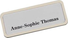 Eichner Namensschild magnetisch aus Kunststoff in Weiß, B/H: 81 x 33 mm - Bild 1